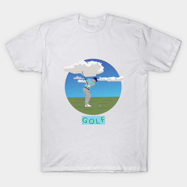 Golfer during a match T-Shirt by GiCapgraphics